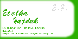 etelka hajduk business card